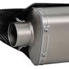 R7 Stainless Steel Motorcycle Scooter Exhaust with Carbon Cover, 51MM