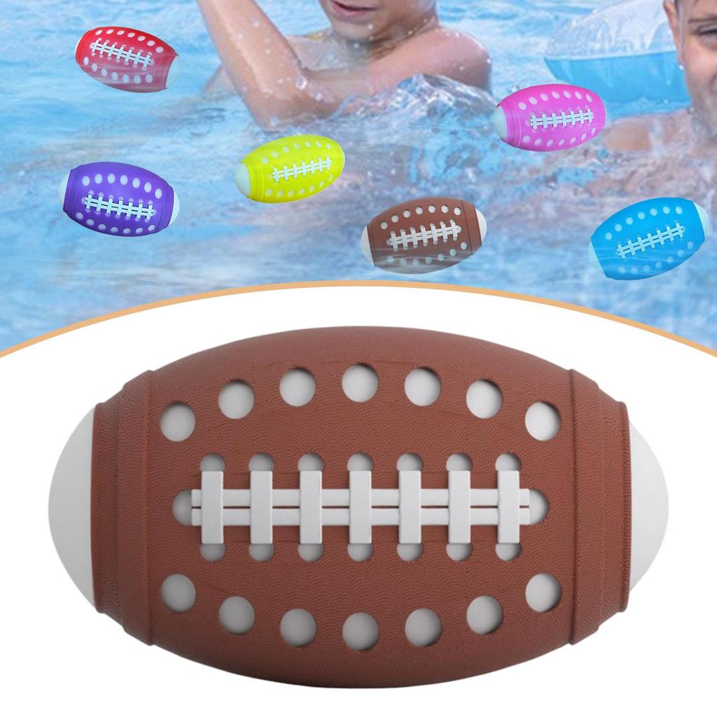 Beach Rugby Ball Water Play Ball for Kids Small Pool Football Silicone Toy for Outdoor Sports
