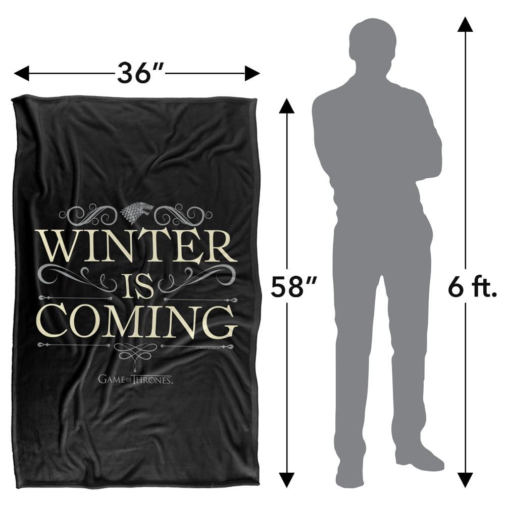 Game of Thrones Winter Is Coming Scroll Soft Touch Blanket
