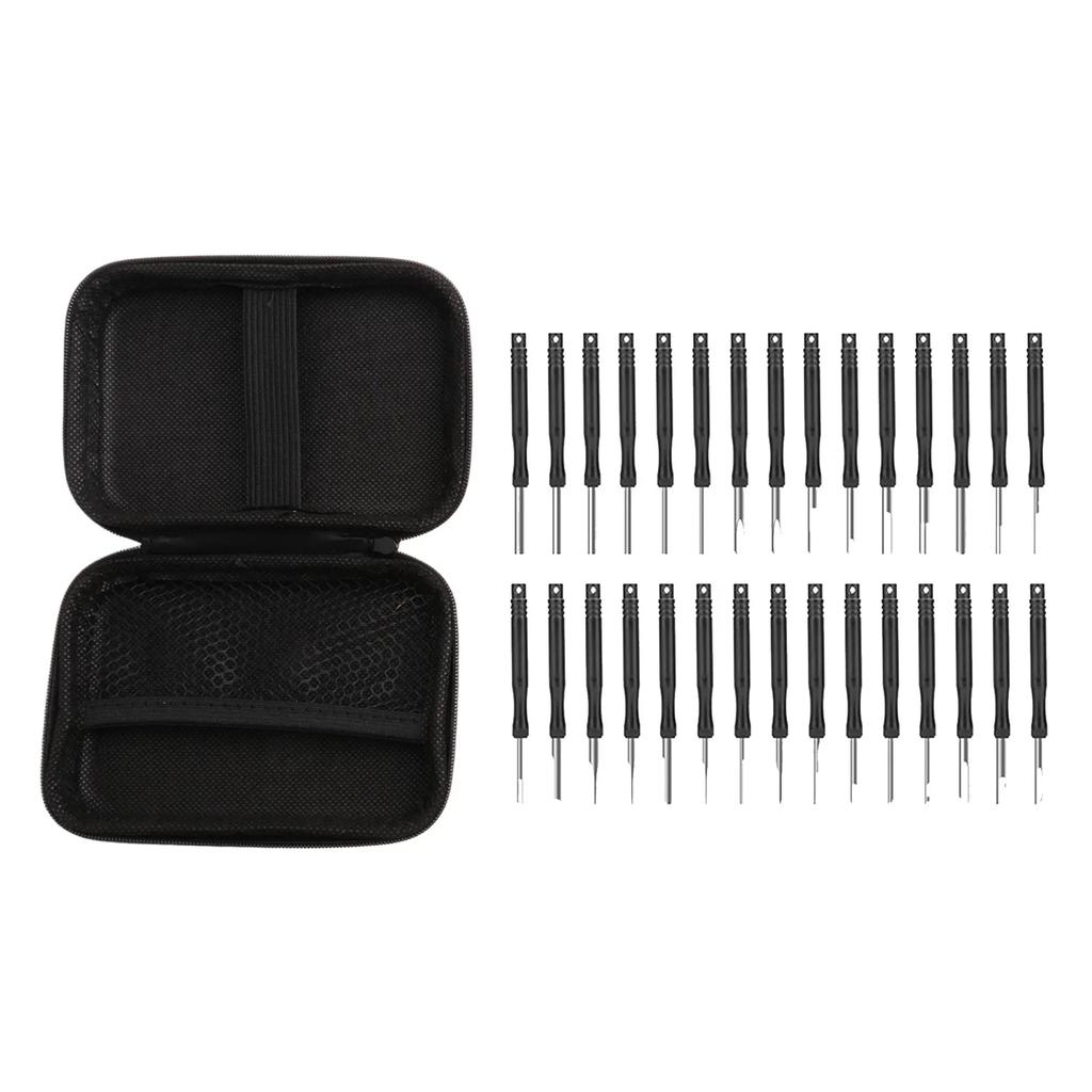 30Pcs Car Terminal Removal Tool Electrical Wiring Crimp Connector Pin Extractor Set Key Wire Plug Repair Tools