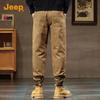 Jeep Men's Loose Fit Pure Cotton Jogger Workwear Pants
