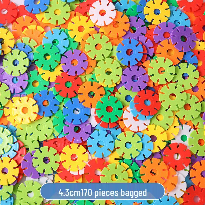 

Kids Snowflake Building Blocks: Interlocking Educational Toy Set for Toddlers Standard