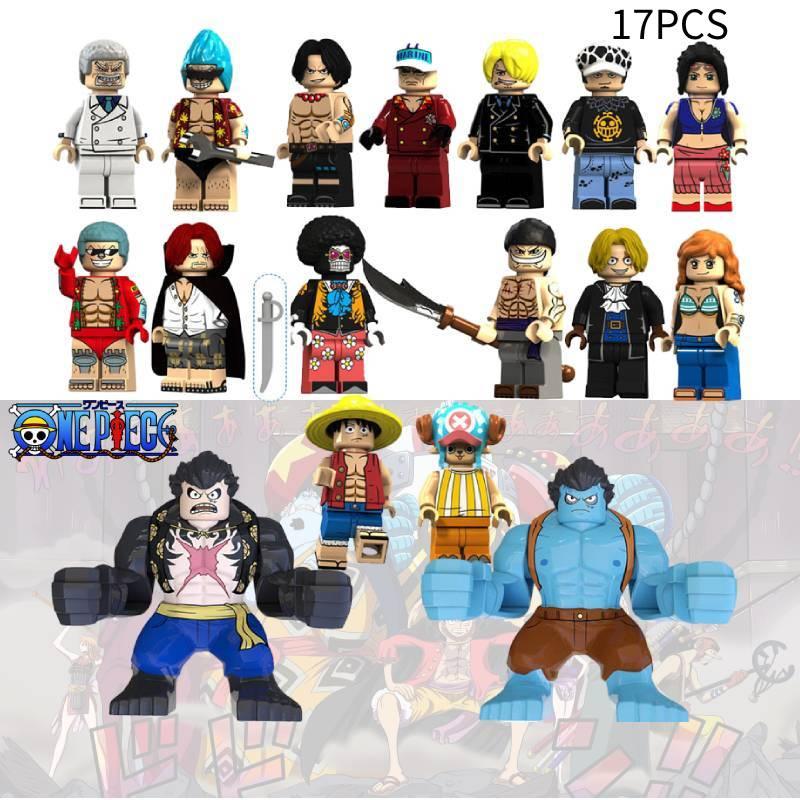 One Piece Pirate King Collectible Toy Set Shanks Whitebeard Ace Sabo Nightmare Luffy And Monkey D. Luffy Building Blocks