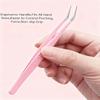 Stainless Steel Private Label Volume Eyelash Extensions Custom Pink Silver Fiber Tip Lash Tweezers