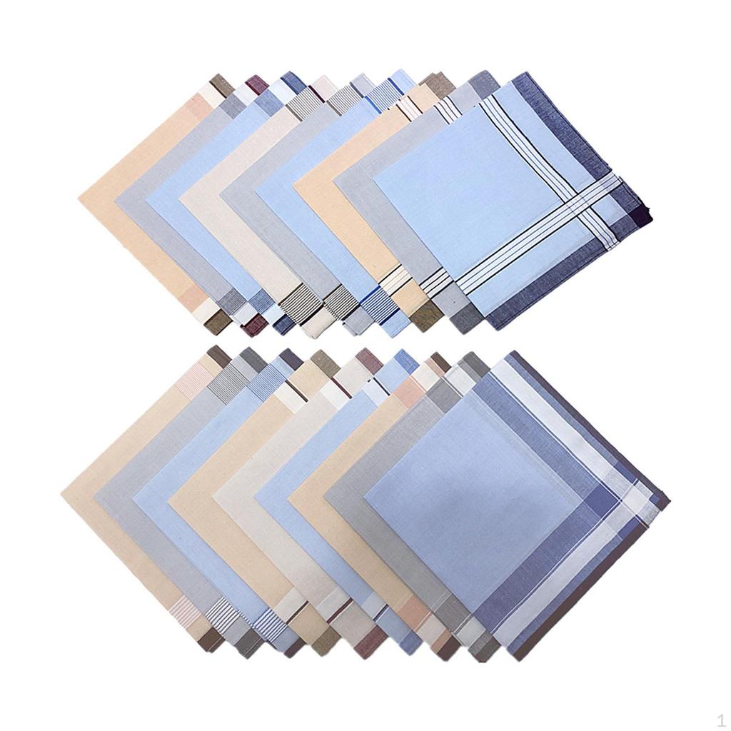 Cloth Men Handkerchiefs Hanky Kerchief Pocket Square Hankies for Grooms Weddings