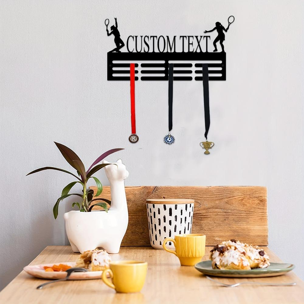 Tennis Metallwandkunst Dekoration mit Haken Geschenk für Spieler