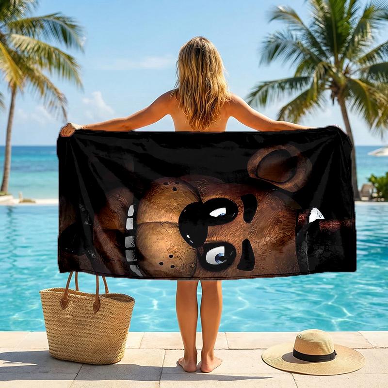 Freddy Bear Fashion Beach Towel: Ideal for Summer Adventures Soft, absorbent and quick drying suitable for swimming and bathing