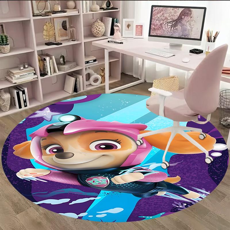 1pc Paw16 Carpet, Round Rug, Comfortable, Suitable for Entryways, Living Rooms, Office, And Bedrooms, Christmas Decoration