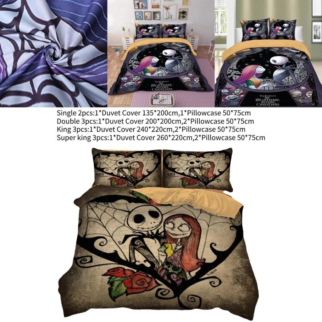 Premium Three Piece Digital Print 3d Comforter Set Soft Microfiber Cartoon Bedding