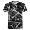 Summer Mechanic Tools Graphic 3D Printed Men's T-shirts Street Harajuku Oversized T-Shirt Fashion Casual Tops