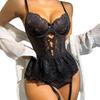 Neuer sexy Jacquard-Hohlspitzen-Rockkanten-Body, sexy Unterwäsche-Set