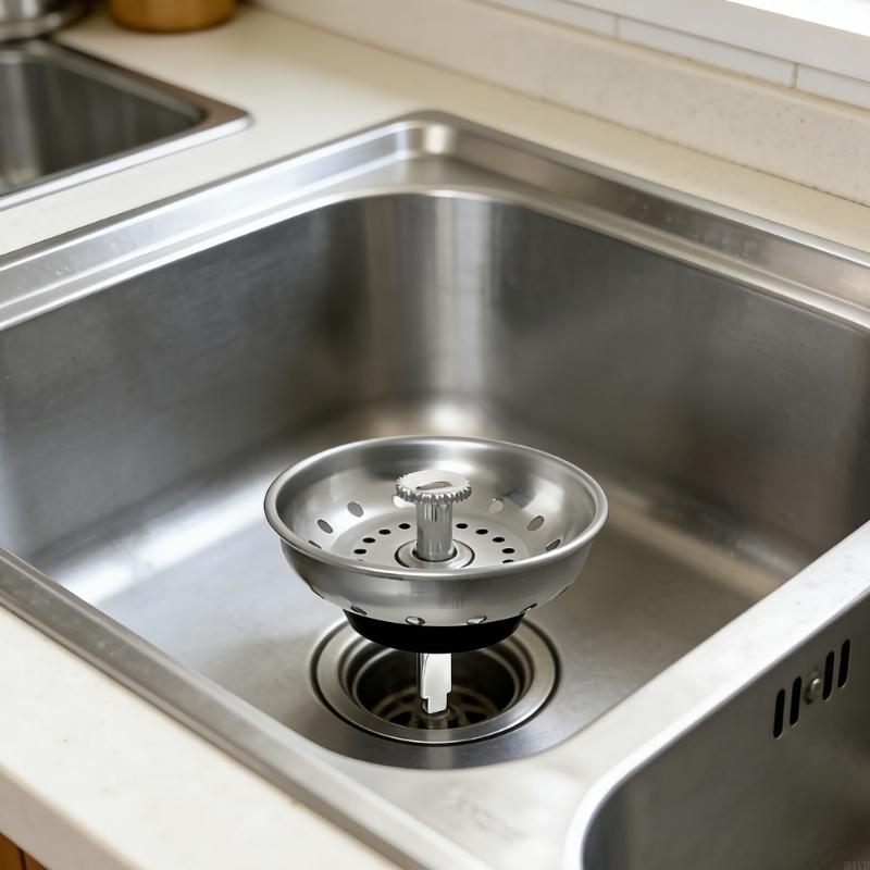 2Pcs Kitchen Sink Strainer Stopper Waste Plug Drain Basket Stainless Steels Sink Filter for Restaurants and Homes M4YD