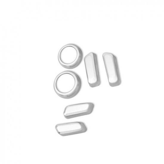 Fit For Volvo XC90 2016- Matte Silver Seat Adjust Handle Button Cover Trim
