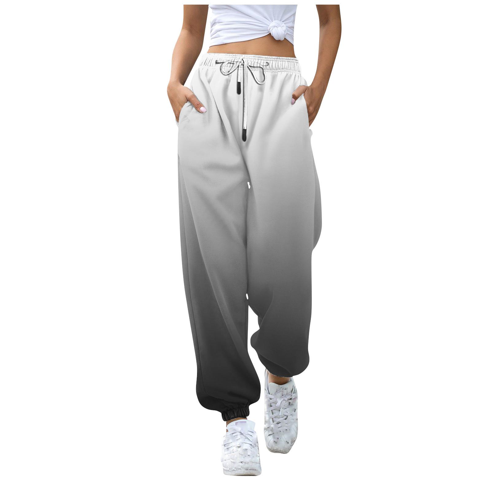 

Женские модные повседневные брюки с принтом и эластичным поясом на шнурке XXXL серый