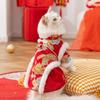 Chinese Style Cat Winter Coat Cotton Chenille Dress Small To Large Cats Festive Holiday Outfit