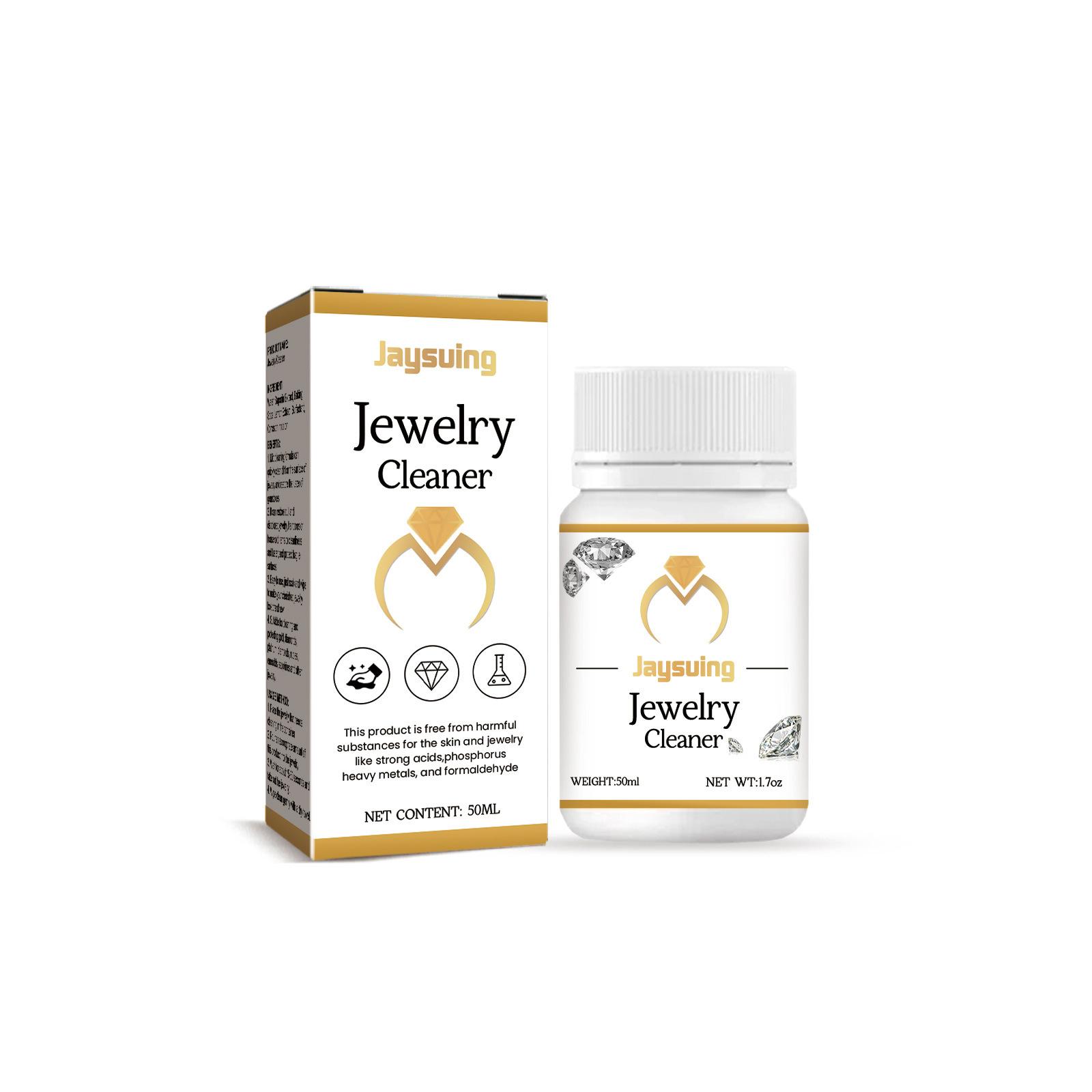 

Jewelry Cleaner Gold Silver Cleaning Liquid Tarnish Remover Antique Silver Cleaner Liquid Jewelry Clean Decontamination Solution 50ml Boxed
