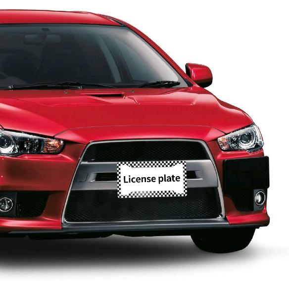 Black White Check Race Flag License Plate Frame - 1 Pcs Funny Aluminum Car License Plate Cover Black White Checkerboard License Plate Holder