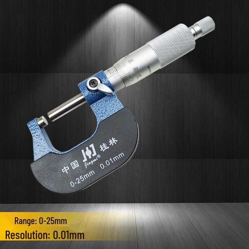 Guilin High Precision Micrometer Tool 0-100mm 0.01mm