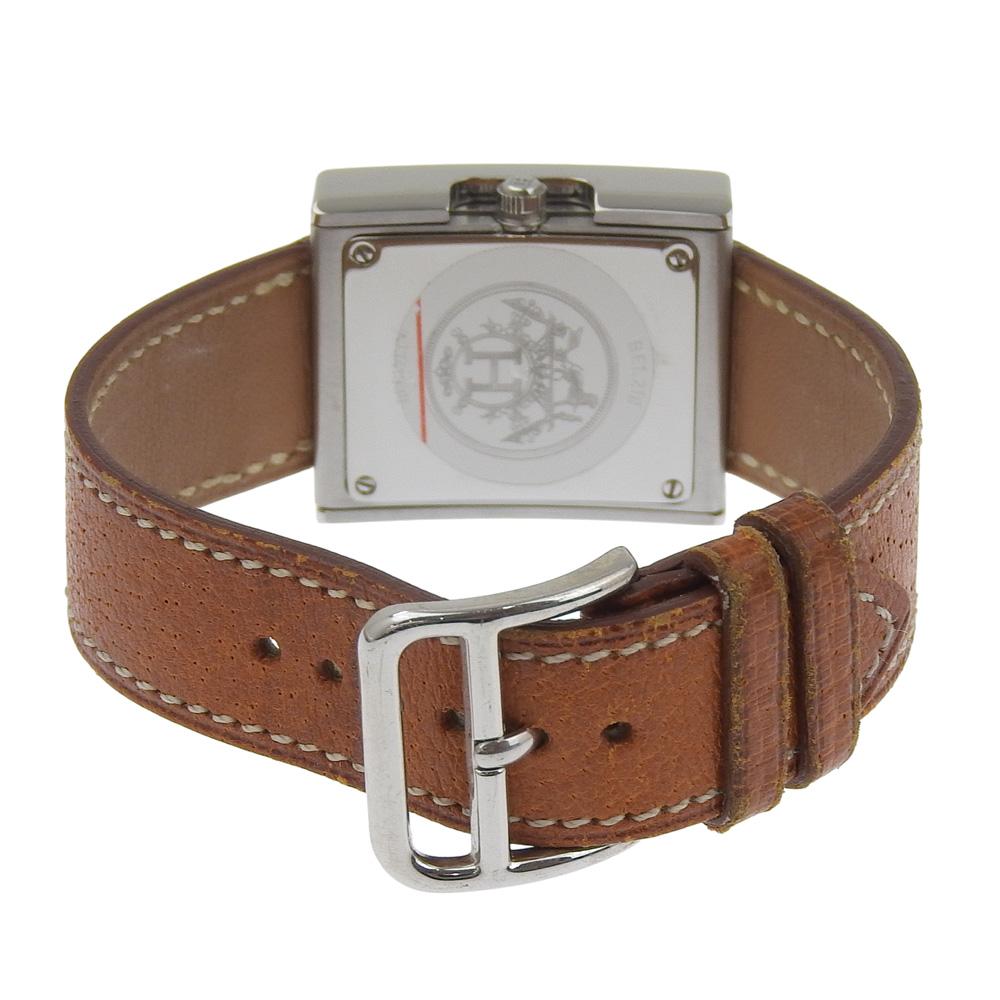 HERMES Belt watch Watches BE1.210 WhiteDial Stainless Steel Quartz Analog display Women Used