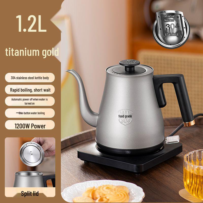 304 Stainless Steel Long Spout Electric Kettle for Tea & Hot Water