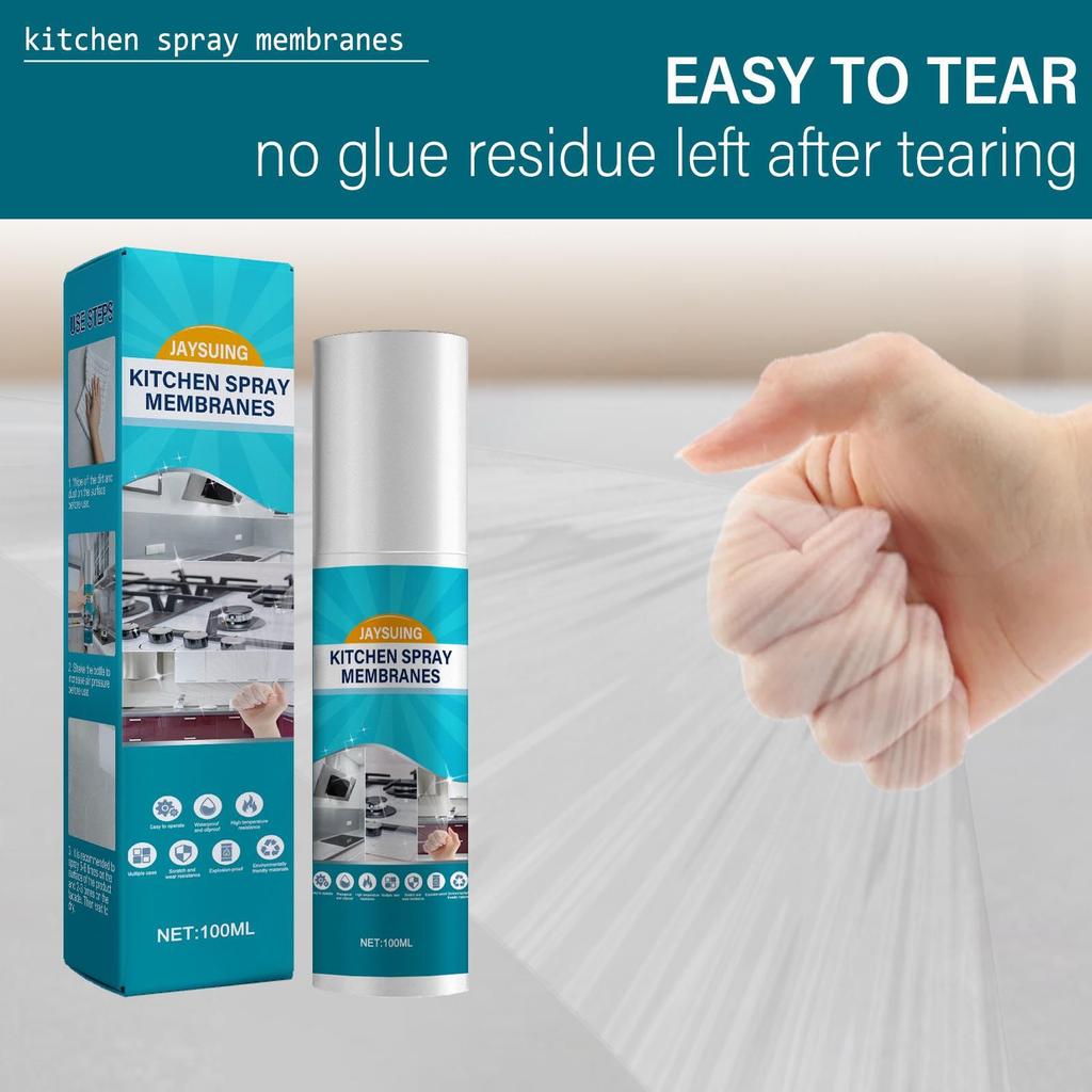 Spray Kitchen Utensils, Wall and Floor Stains, Heavy Oil Stains, Easy Cleaning, Protective Film, Oil Proof Diaphragm, Stove
