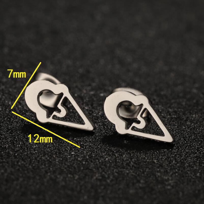 Stainless Steel Geometric Love Umbrella Earrings - Versatile & Trendy