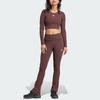 Adidas Originals Essentials Rib Flared Pants With Logo Women Bottoms Dark-Grey-Brown IJ5398