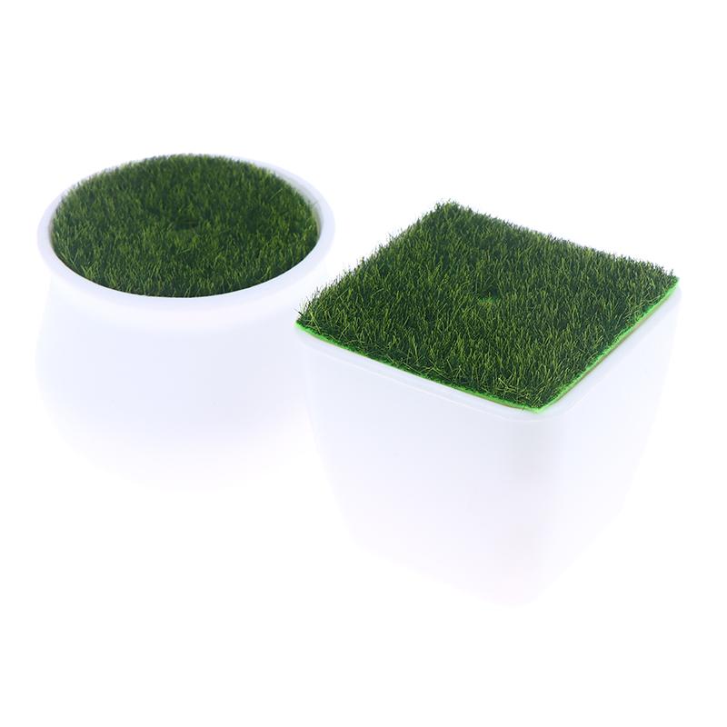 5Pcs Thickened Balcony Fake Flowers Garden Decoration Flower Pot Bonsai Ornament Flower Arrangement Device Vase With Woven Lawn