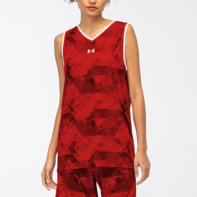 Under Armour Basketball Knit Training Vest Men Tops Red 21500108-600