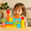 40PCS/SET Colorful Wooden Building Blocks Learning Sensory Early Educational Toys  For Children