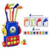 Kids Golf Club Set with Drawbar Cart Plastic Golf Set for Boys Girls