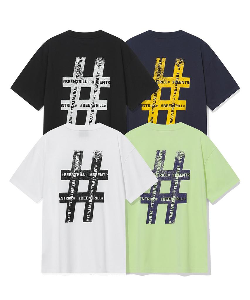 BEENTRILL Roller Painting Hashtag T-Shirt (Neon Yellow)
