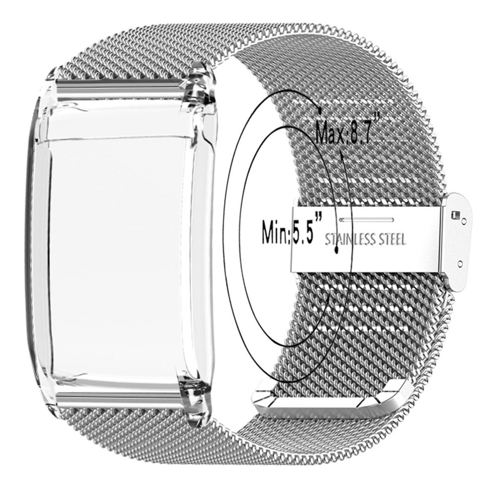 For WHOOP 4.0 Fitness Tracker Wrist Strap Metal Mesh Replacement Band with Protective Case