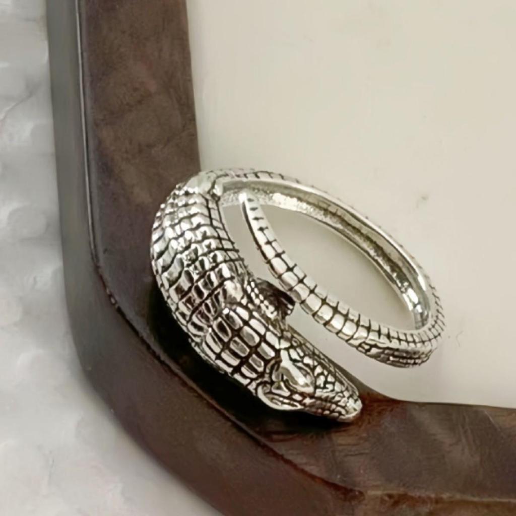 Verstellbarer Retro Krokodil Offener Ring - Unisex Trendiger Modeschmuck