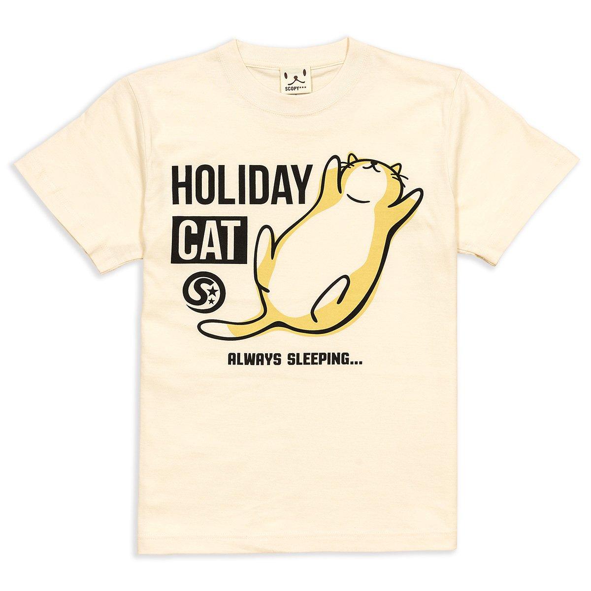 

Cat print for cat HOLIDAY L [Scorpy] T-shirt lovers, CAT, Natural,