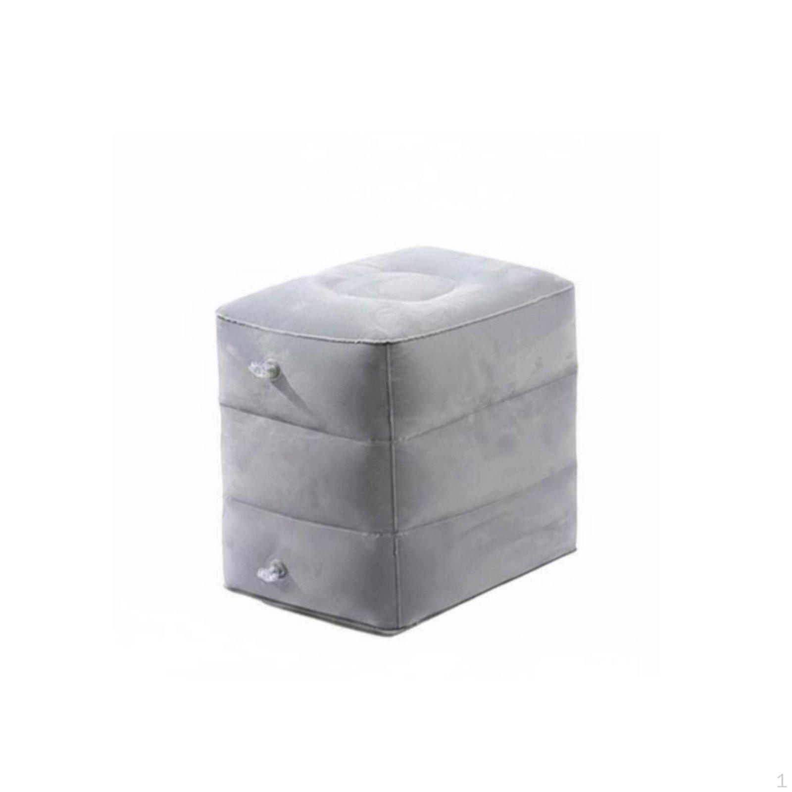 Nadmuchiwana Poduszka Podnóżek Lekka Regulowana Wysokość Podpórka pod Nogi Ergonomiczna Przenośna Podróżna Light Gray Regular 3-layer Adj