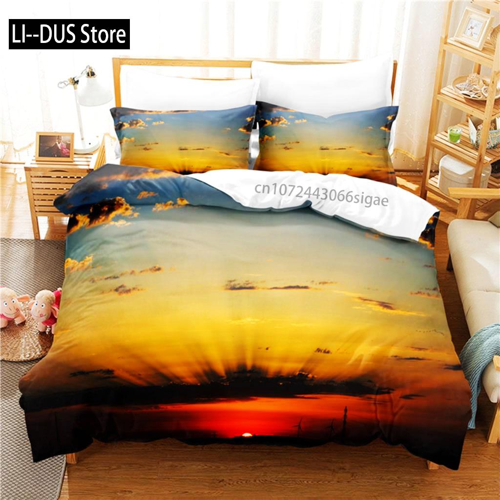 Sunset Bedding Set Duvet Cover Set 3d Bedding Digital Printing Queen Size Bedding Set Fashion Design