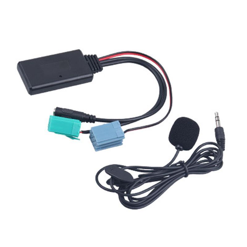 Cable 6Pin Cable Car Stereo AUX‑IN Adapter with Microphone Fit for Clio/Espace/Megane