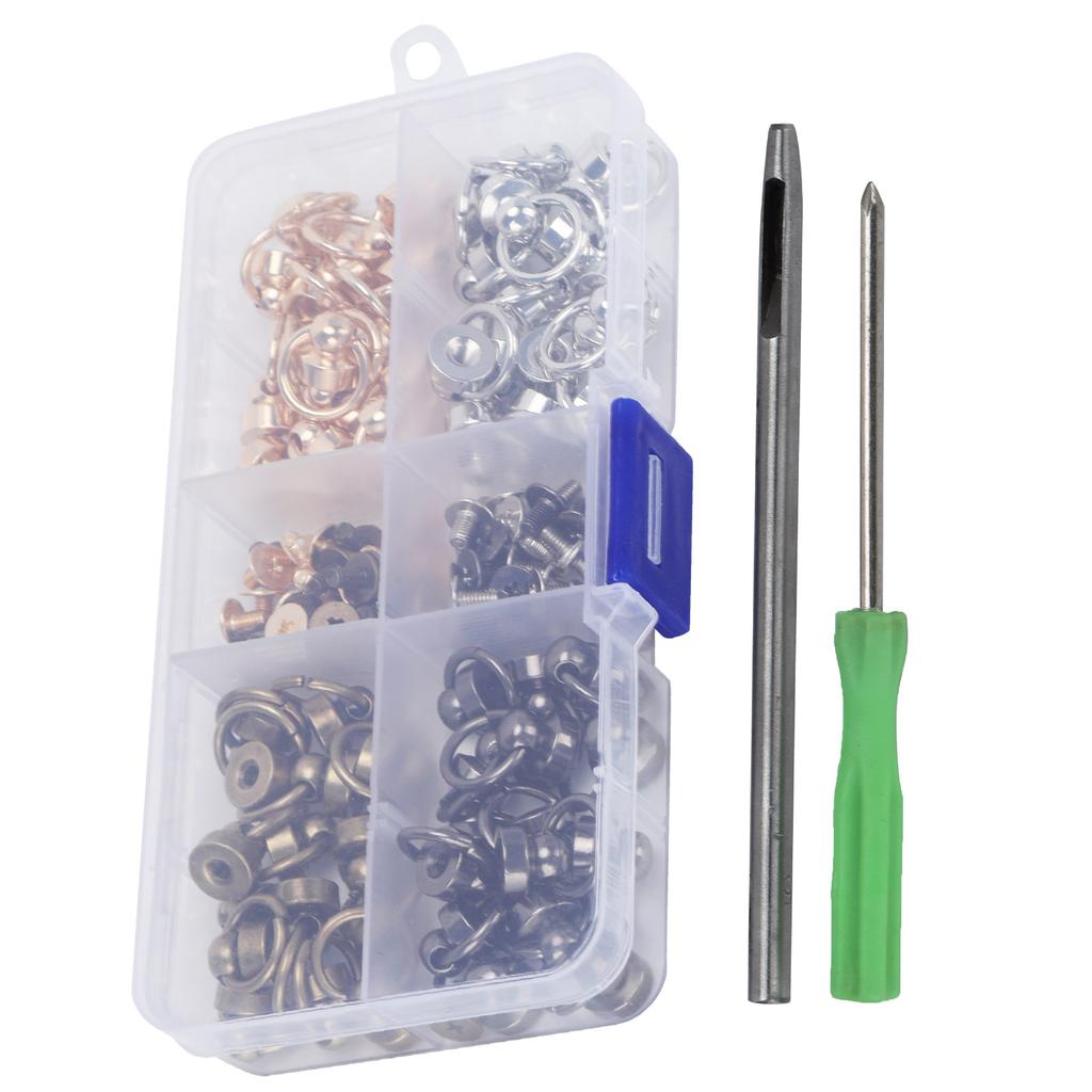 ORing Ball Post Rivet Set DIY Leather Craft Clothes Bags Phone Shell Accessories