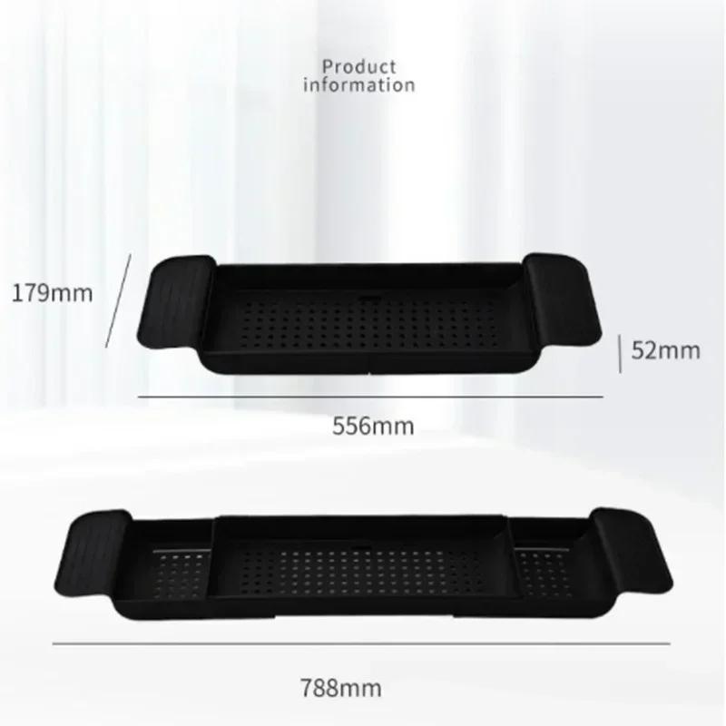 Bathroom Portable Tools Bathtub Shelf Extendable Bathtub Tray Shower Caddy Bamboo Bath Tub Rack Towel Holder Storage Organizer