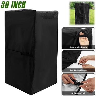 30Inch Waterproof Electric Smoker Cover Polyester BBQ Grill Cover with Handle and Adjustable Strap Outdoor Vertical Smoker Cover