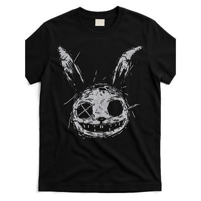 Europäische Größen Evil Scary Bunny Kaninchen Alt Goth Grunge Ästhetik T-Shirt Cooles Design Street Trendiger Stil Herren-T-Shirt Bequeme Herren-T-Shirts