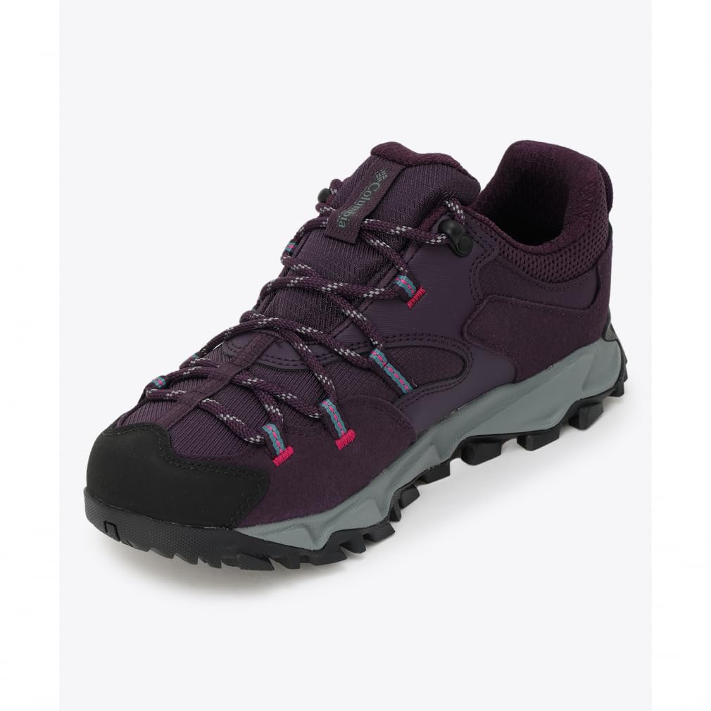 Columbia Saber Six Low Outdry Wide Hiking Size Dark Wild YK5037 Shoes, Women's, 25.0cm, Plum, Fuchsia,
