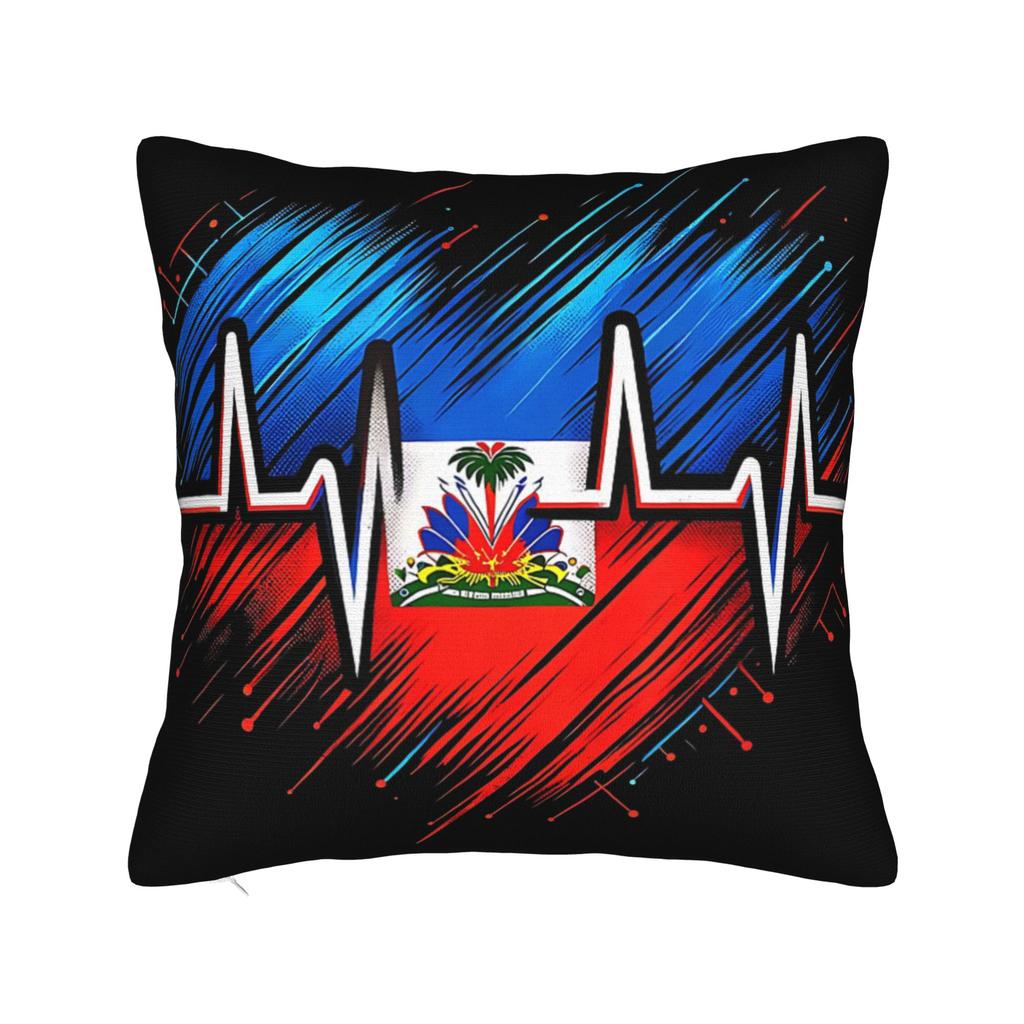 Pillow Case Haiti FlagCountry Map Soft Pillow Cover For Sofa Home Decoration Fashion Pillowcases