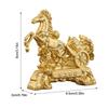 Resin Horse Sculpture Golden Finish Horse Ornament Resin Zodiac Horse Figurine Strength Success Sculpture for Home Office Decor