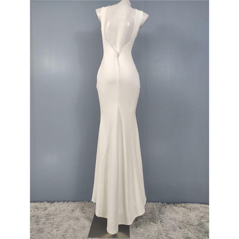 Белое вечернее платье «Русалка» высокого класса, доступная роскошь для светской львицы