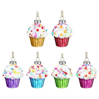 Muffins Julgransprydnader Hängande Prydnad Träddekorationer Kreativ Pastell Efterrätt