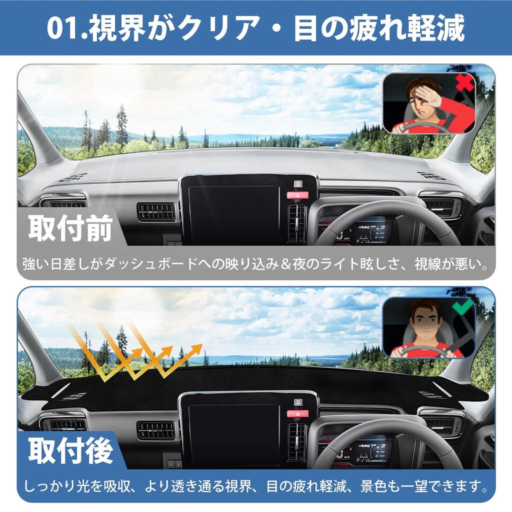Cartist New Spacia MK54S MK94S Dashboard Mat for Vehicles Spacia Custom Dashboard Cover SPACIA CUSTOM November 2023 Current Model Design Reduces