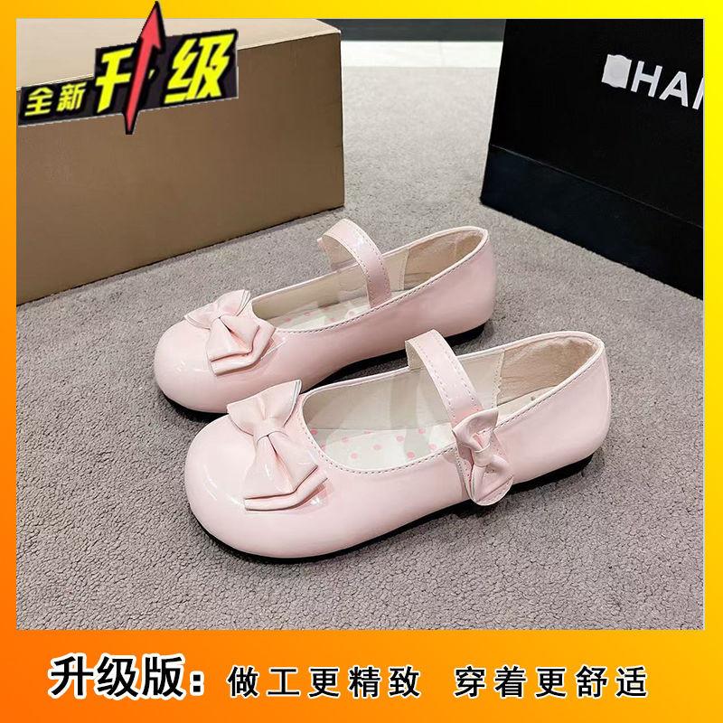 Round head versatile bow single shoes 2025 spring and summer new Mary Jane shoes cute flat shoes