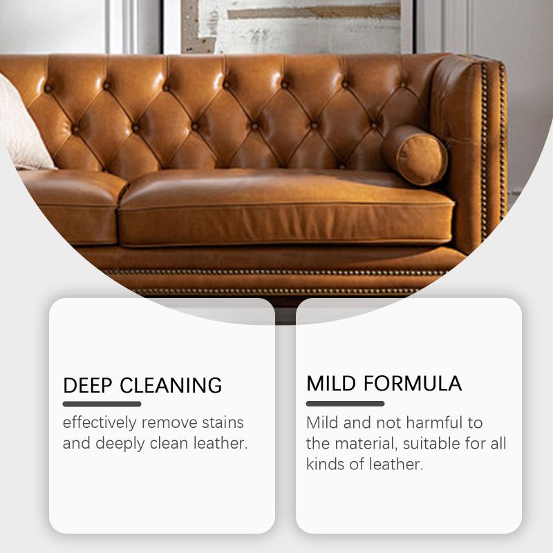 Jakehoe Leather Cleaner Liquid Effective Cleaning Dirts Remove Stains Enhance Gloss Polishing Maintain Leather Cleaner Liquid 1pcs